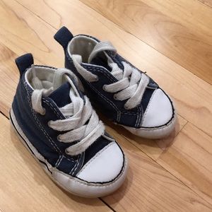 Size 2 blue canvas Converse